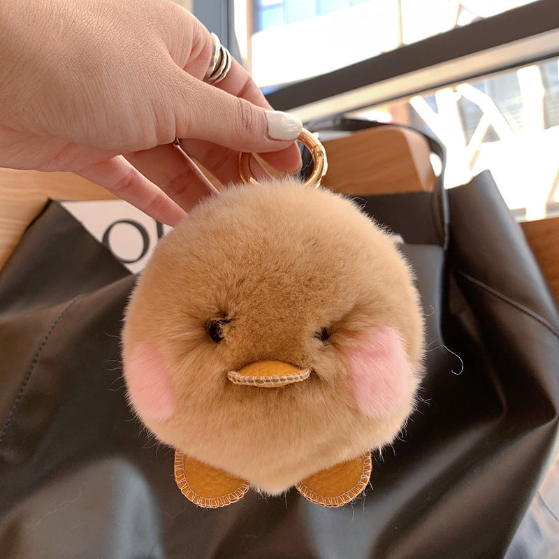 RABBIT HAIR XIAO DANG DANG DUCK PLUSH TOY ACCESSORY