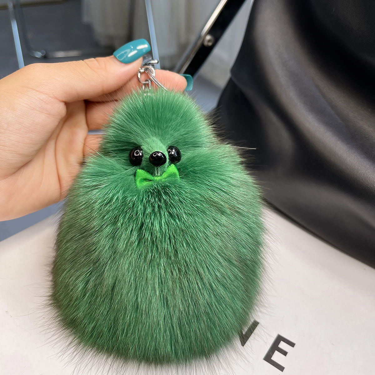 REAL FOX HAIR CAR KEY CHAIN ACCESSORY
