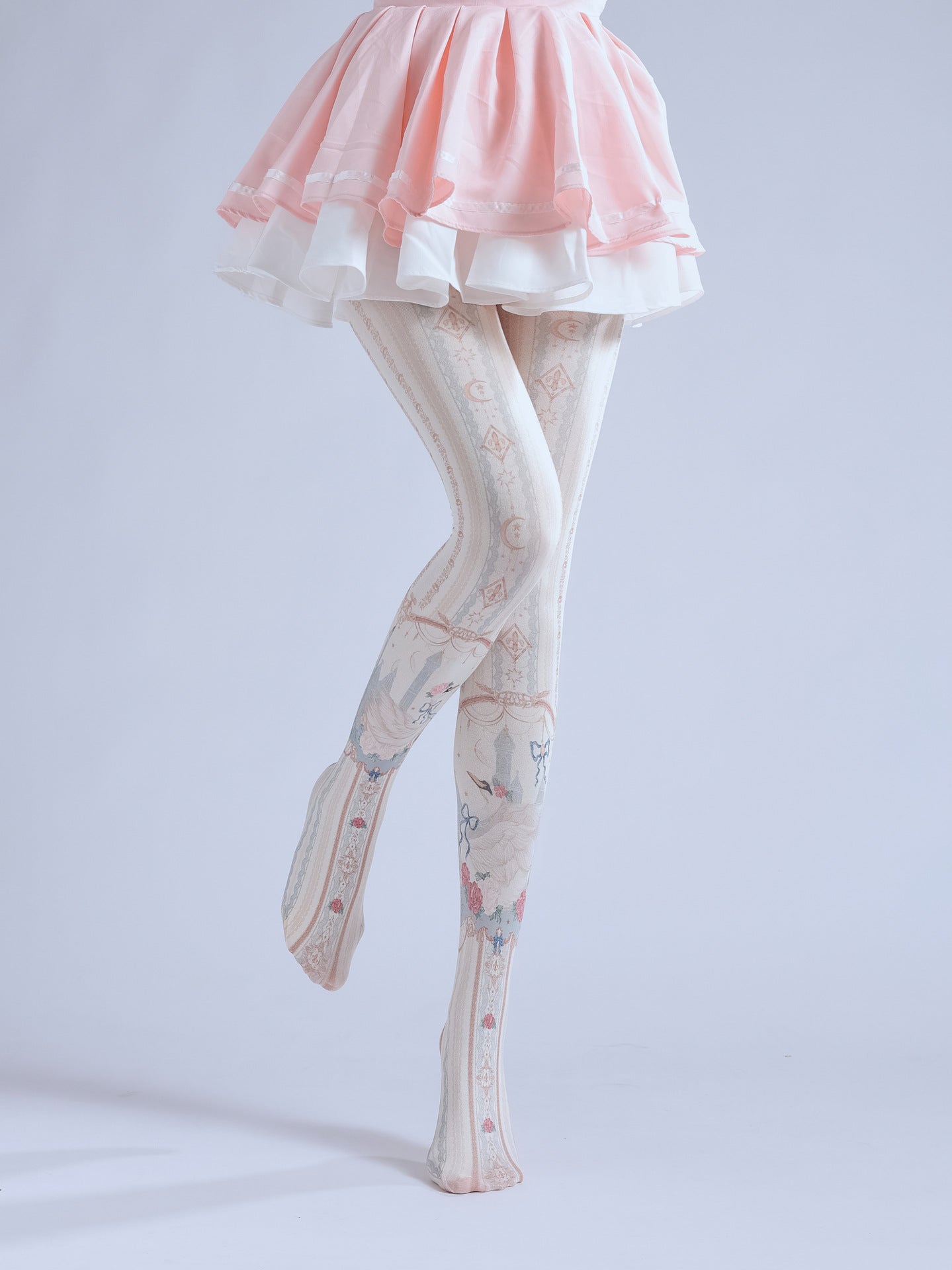 GIRLS COS SCHOOL SOCKS LOLITA PRINT PANTYHOSE