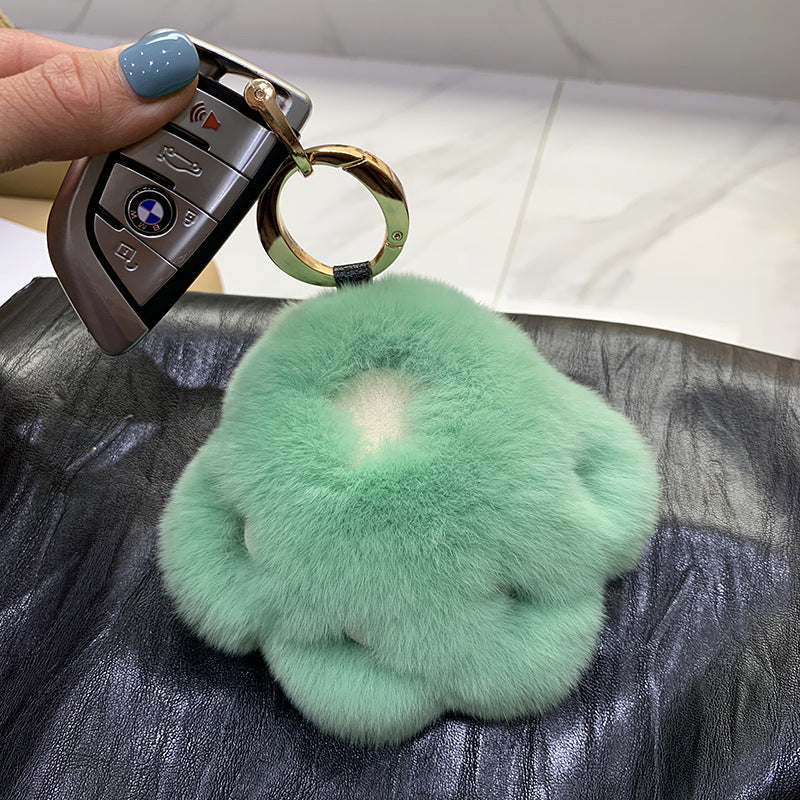 REX RABBIT FUR CAT CLAW KEY CHAIN PLUSH DOLL BEAR PAW ACCESSORY