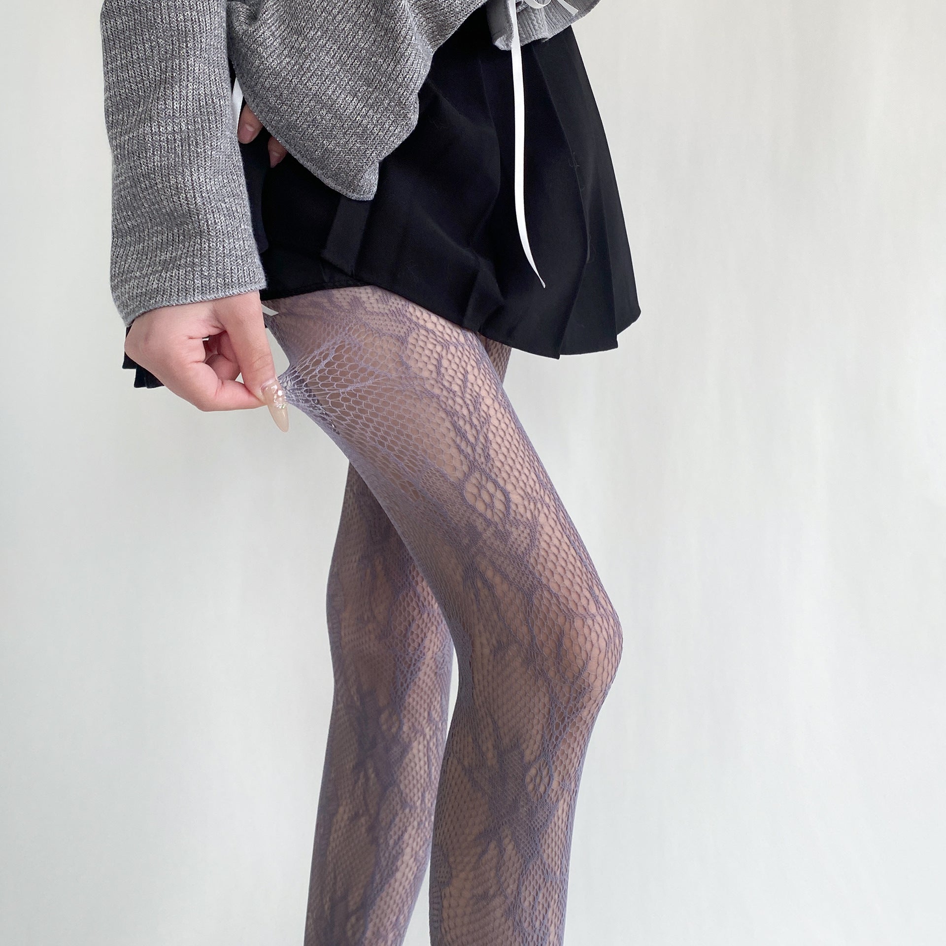 FASHION FLORAL VINTAGE VINE HOLLOW LACE BOTTOM PANTYHOSE LOLITA PANTYHOSE