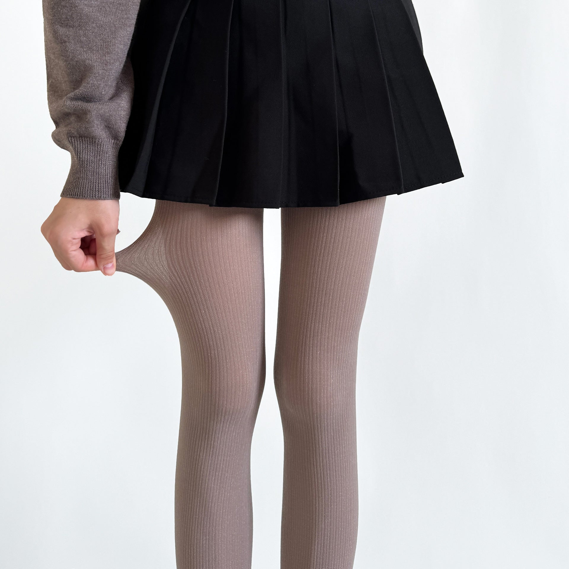 FASHION SHINY SILK VERTICAL STRIP LEGGINGS PANTYHOSE