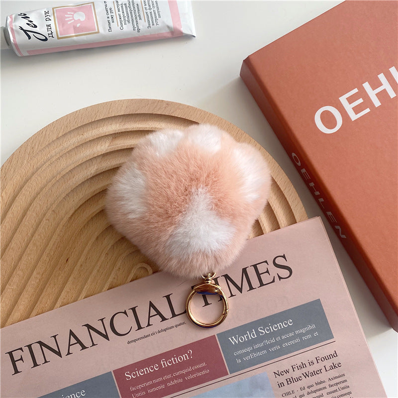 CUTE CARTOON CAT PAW FUR KEYCHAIN ACCESSORY