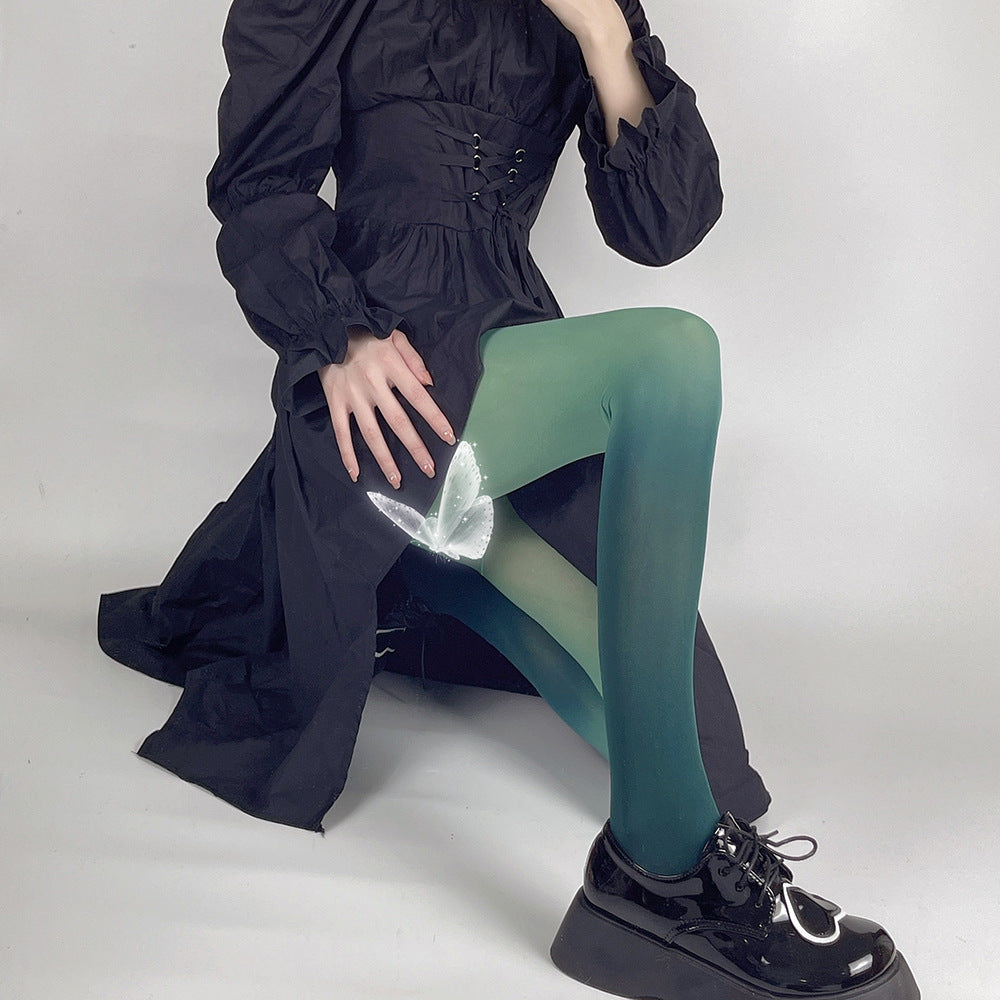 FASHION 80D GRADUAL CHANGE COLOR VELVET PANTYHOSE