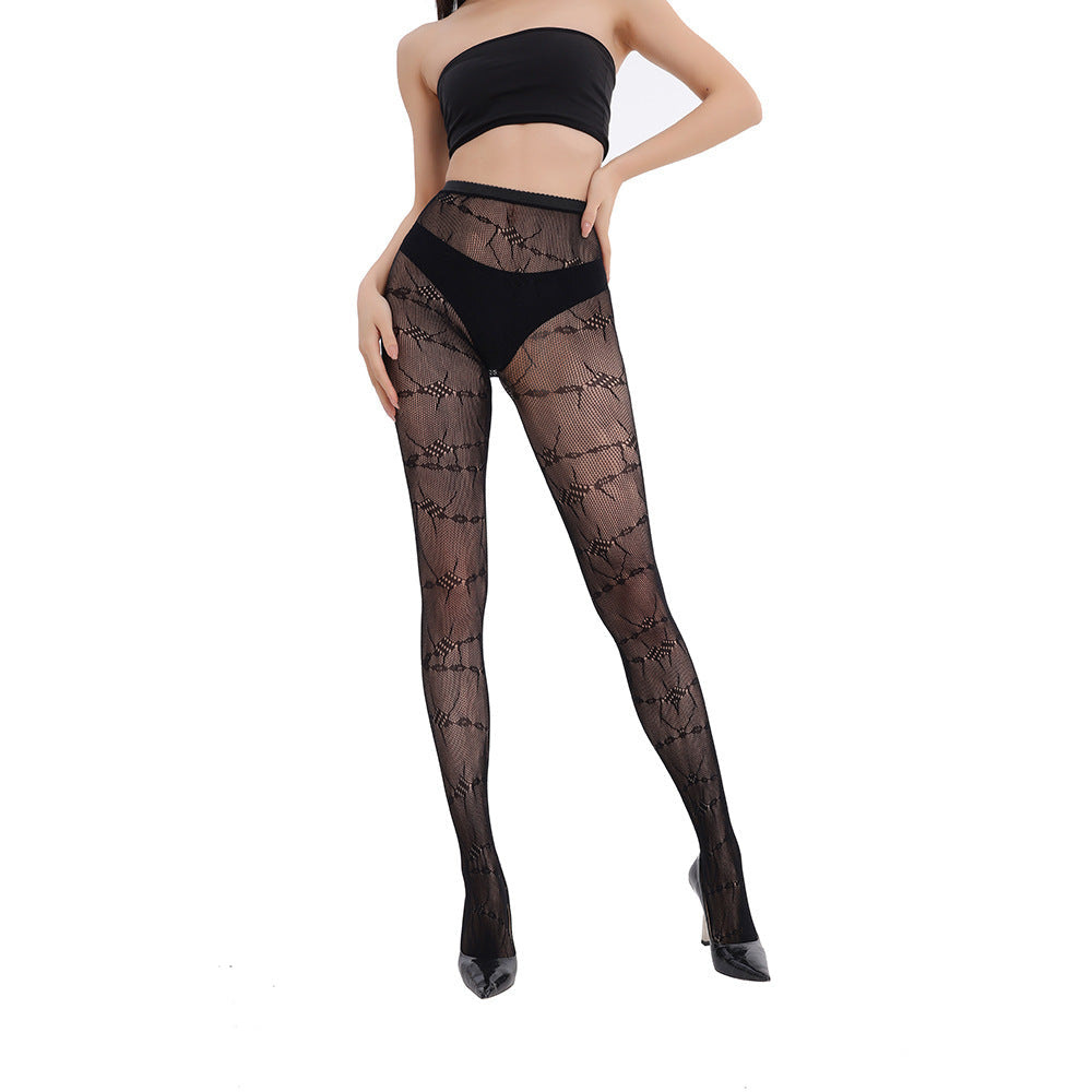 SPIDER PATTERN HOLLOW FOUR SEASONS STOCKINGS FISHING NET STOCKINGS