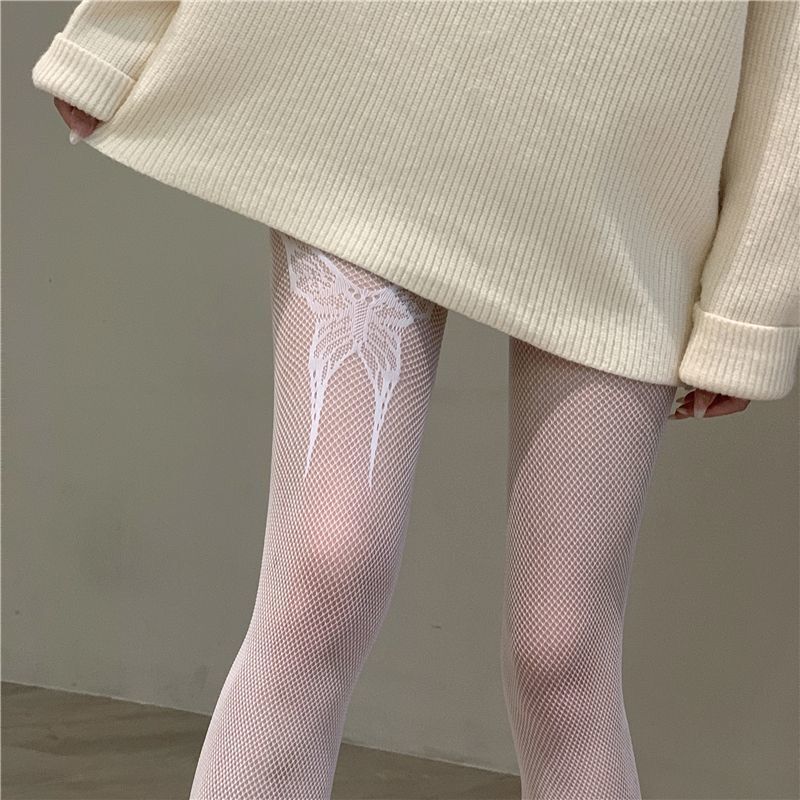 SUMMER UNHOOKED SINGLE-LEGGED BUTTERFLY NET SOCKS FISHING NET PANTYHOSE