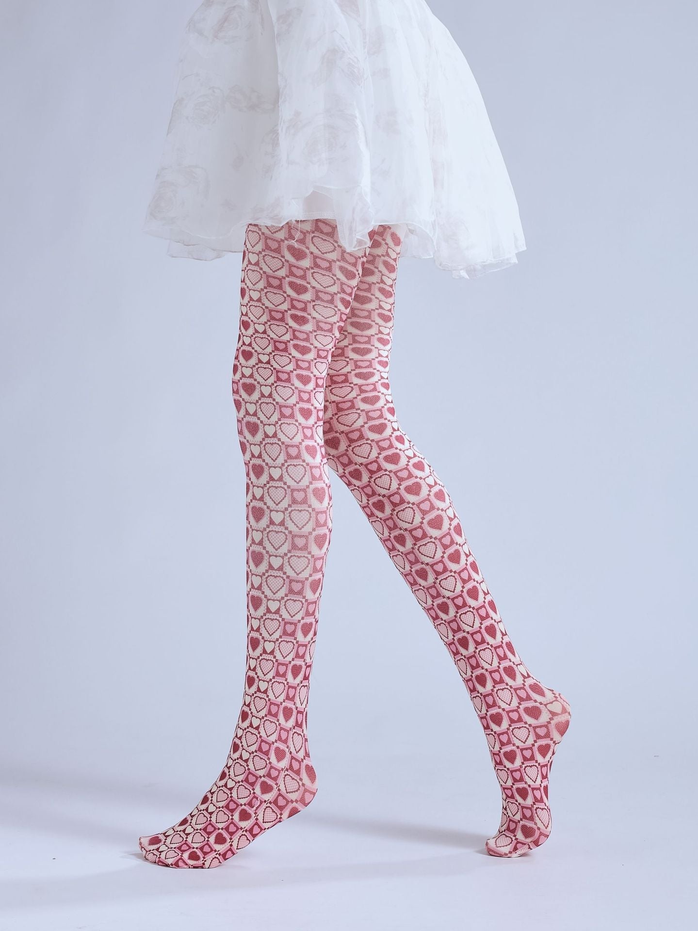 CARTOON LOVE PRINT SWEET GIRL LEGGINGS PANTYHOSE