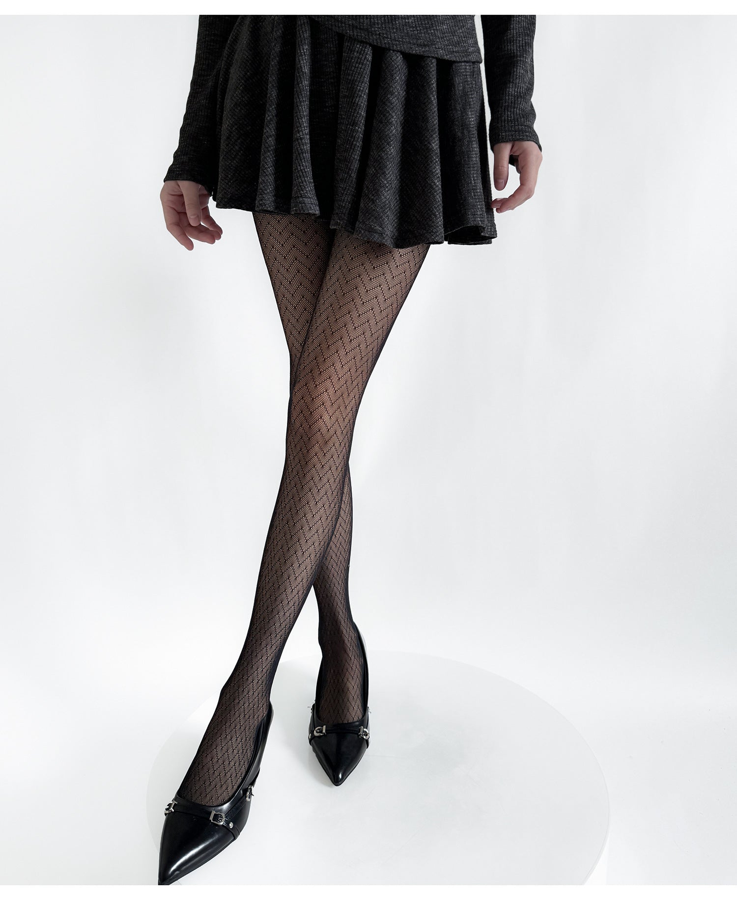 FASHION TWILL WAVY HIGH ELASTIC AND THIN ANTI-STRIPPING LEGGINGS PANTYHOSE