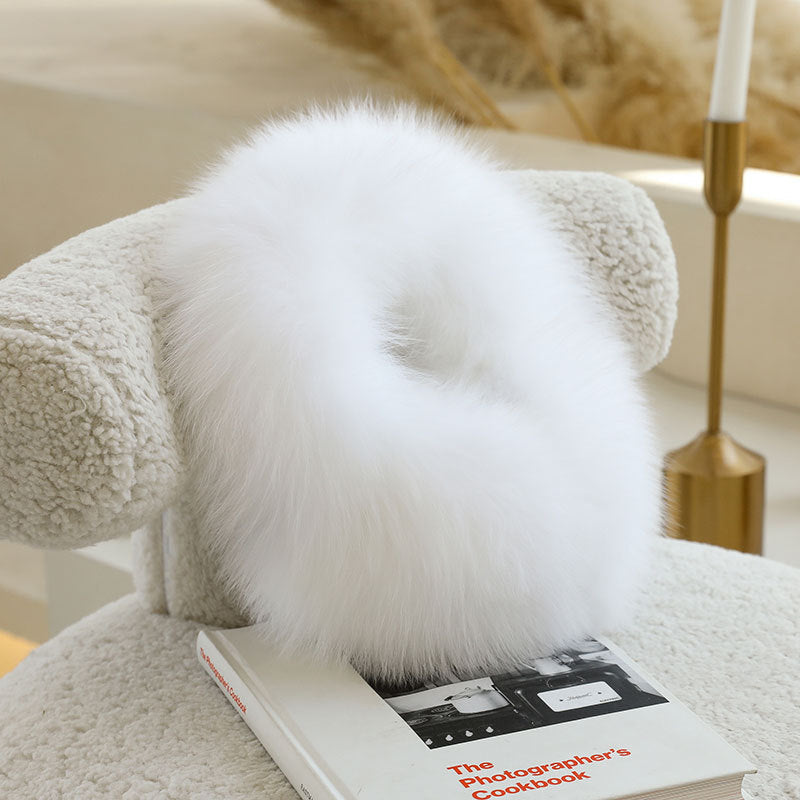 LUXURY REAL FOX FUR EAR MUFFS - WARM WINTER ACCESSORY