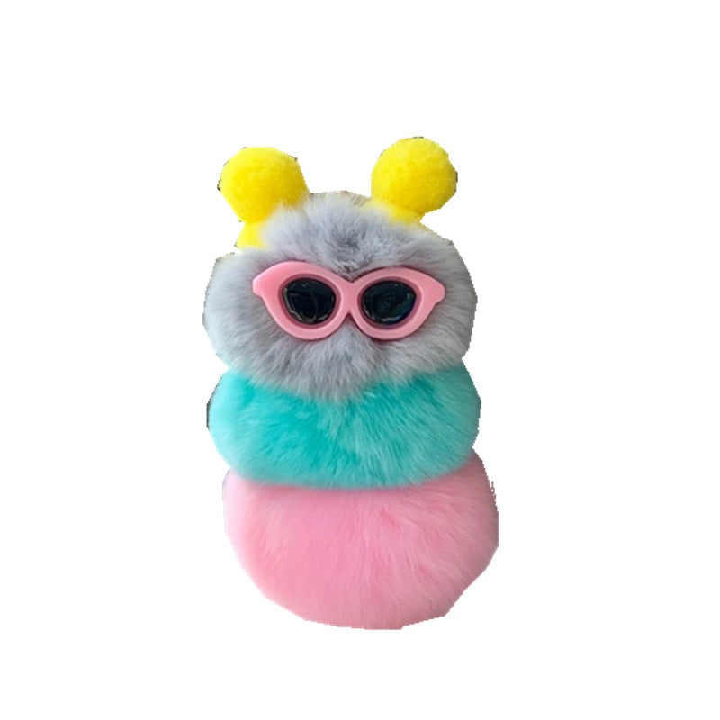 RABBIT FUR BUTTERFLY PERSONALITY DOLL KEYCHAIN ACCESSORY