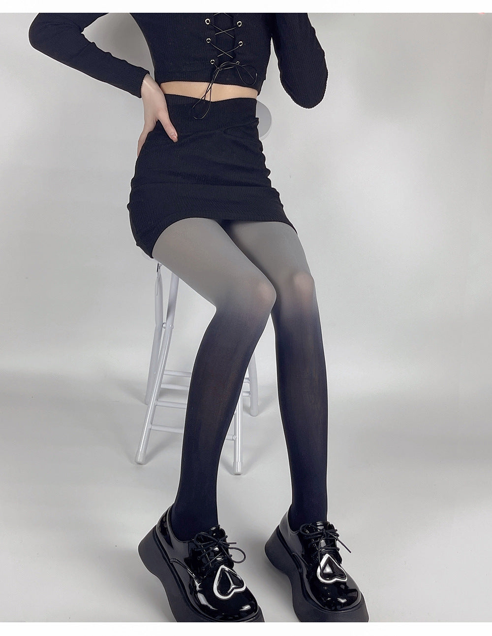 FASHION 80D GRADUAL CHANGE COLOR VELVET PANTYHOSE