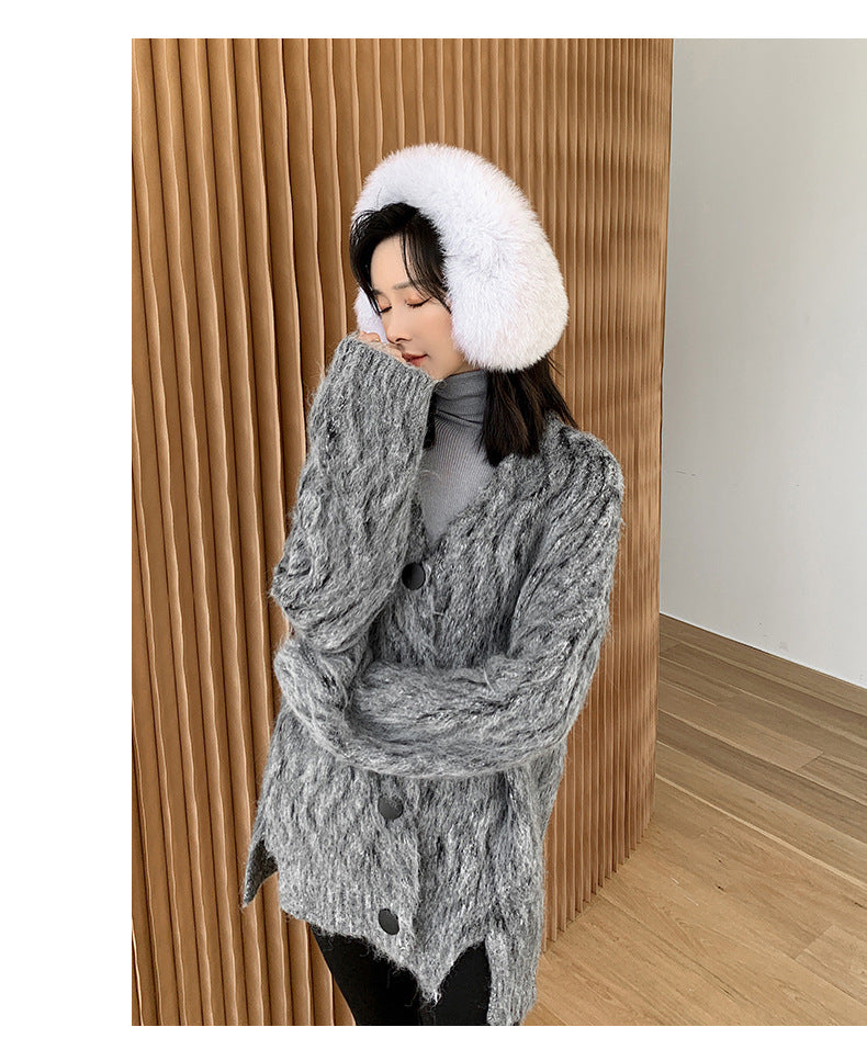 LUXURY REAL FOX FUR EAR MUFFS - WARM WINTER ACCESSORY