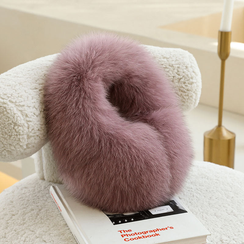 LUXURY REAL FOX FUR EAR MUFFS - WARM WINTER ACCESSORY