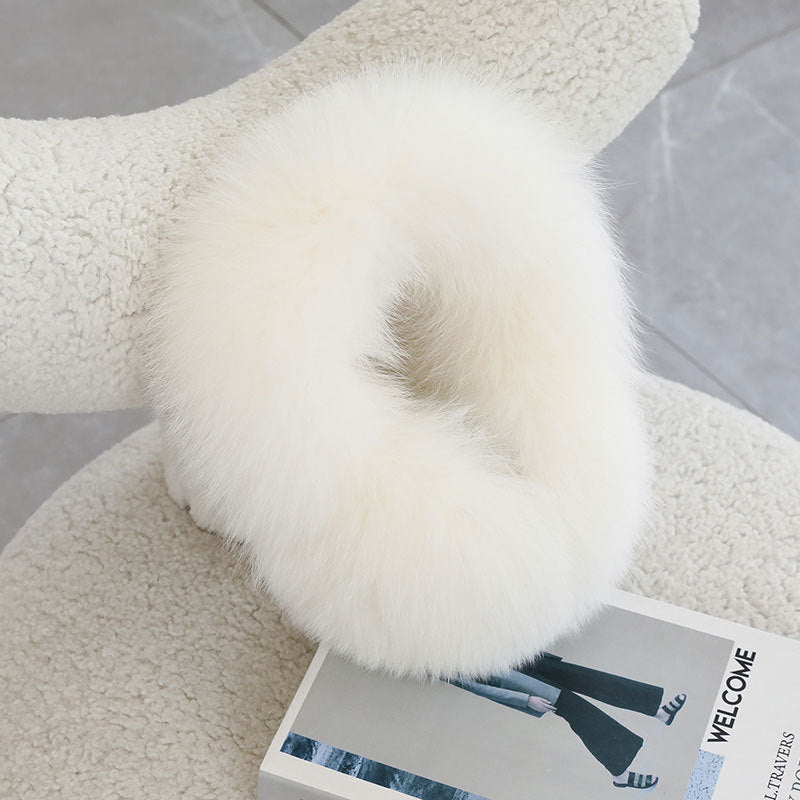 LUXURY REAL FOX FUR EAR MUFFS - WARM WINTER ACCESSORY