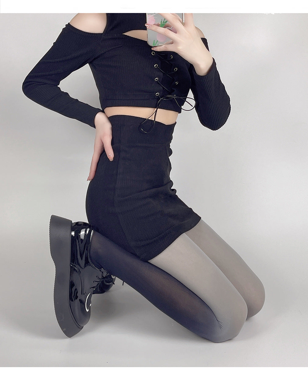 FASHION 80D GRADUAL CHANGE COLOR VELVET PANTYHOSE