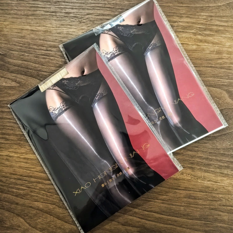 FASHION TRANSPARENT MESH PANTIES ONE-PIECE SHINY AND SILKY HIGH WAIST HIP LIFT HORSE OIL SOCKS PANTYHOSE