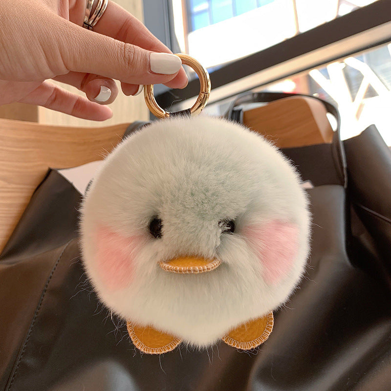 RABBIT HAIR XIAO DANG DANG DUCK PLUSH TOY ACCESSORY