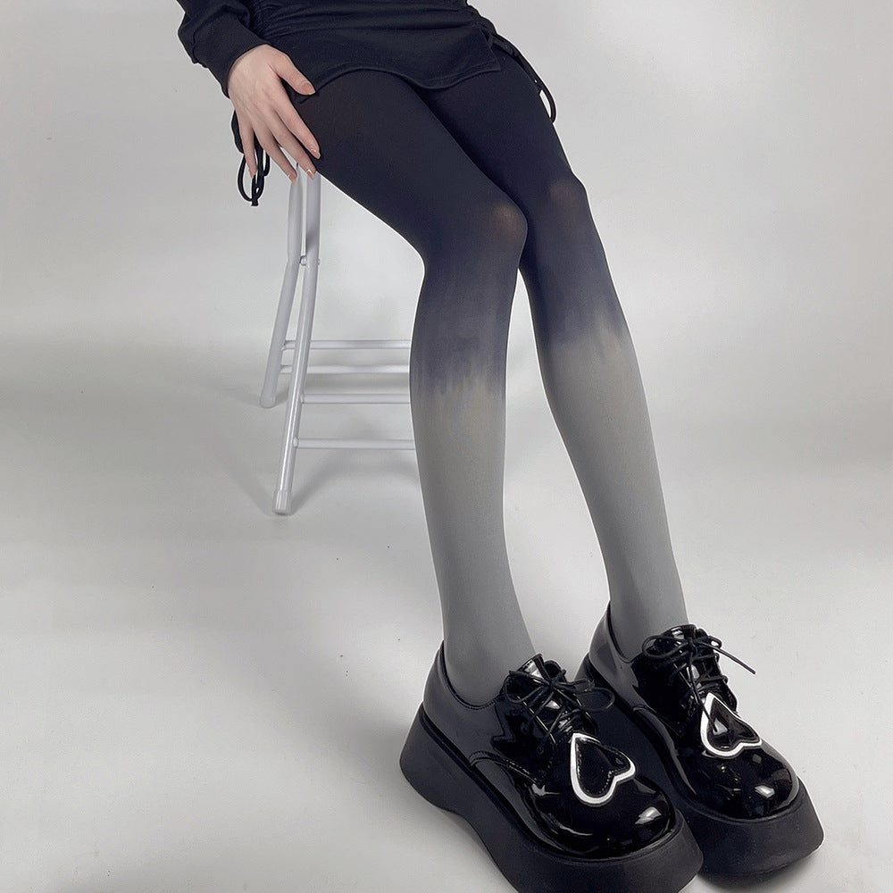 FASHION 80D GRADUAL CHANGE COLOR VELVET PANTYHOSE