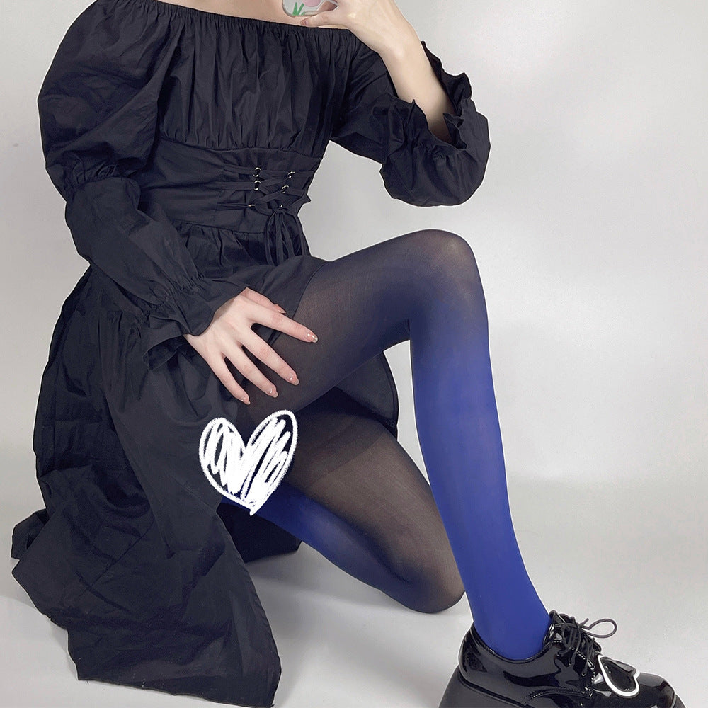 FASHION 80D GRADUAL CHANGE COLOR VELVET PANTYHOSE