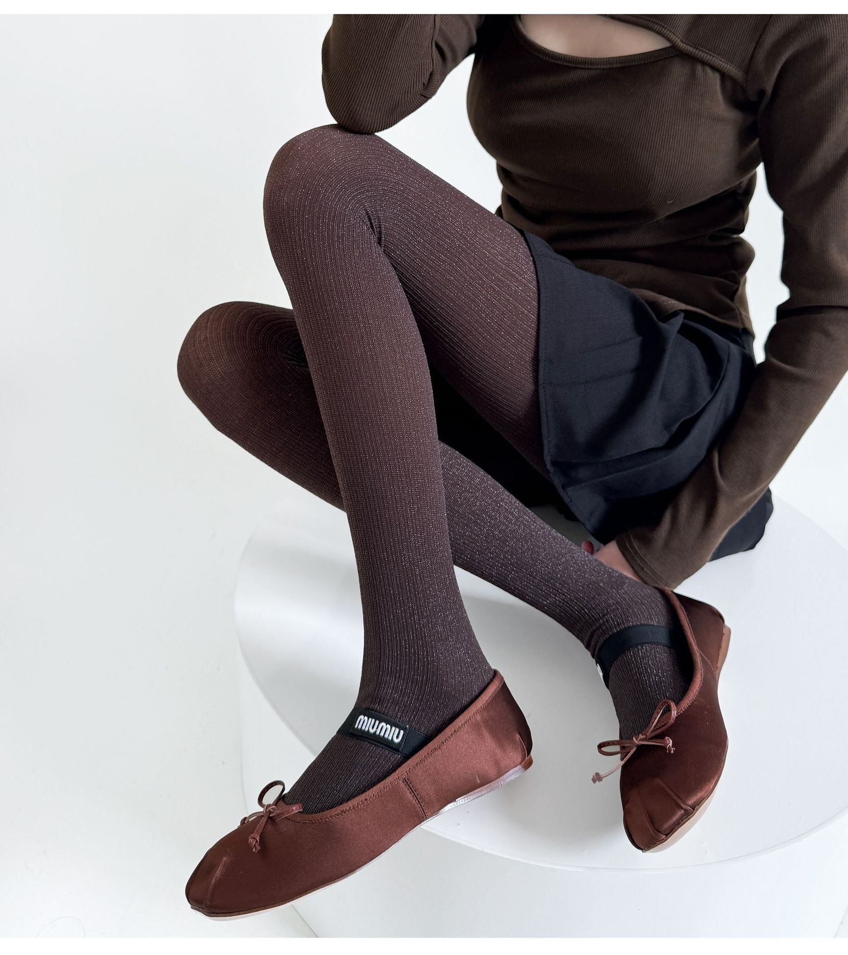 FASHION SHINY SILK VERTICAL STRIP LEGGINGS PANTYHOSE