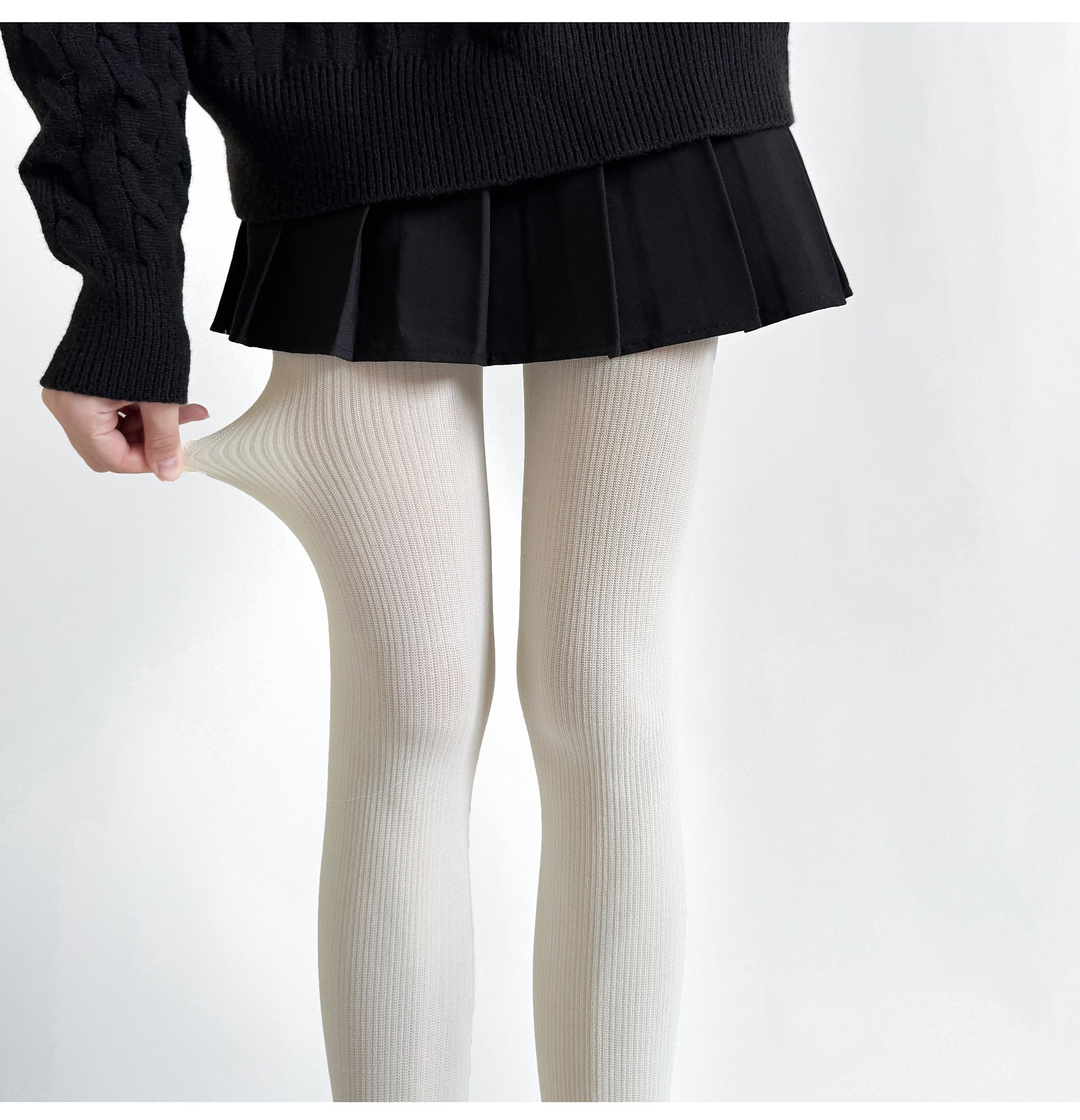 FASHION SHINY SILK VERTICAL STRIP LEGGINGS PANTYHOSE