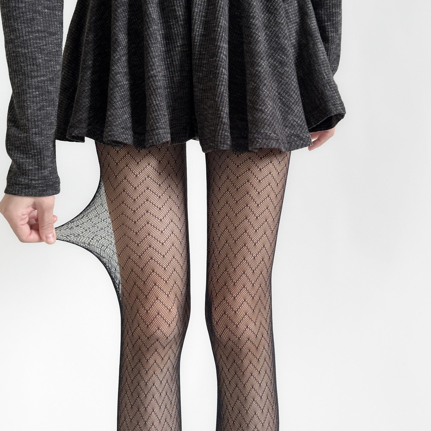 FASHION TWILL WAVY HIGH ELASTIC AND THIN ANTI-STRIPPING LEGGINGS PANTYHOSE