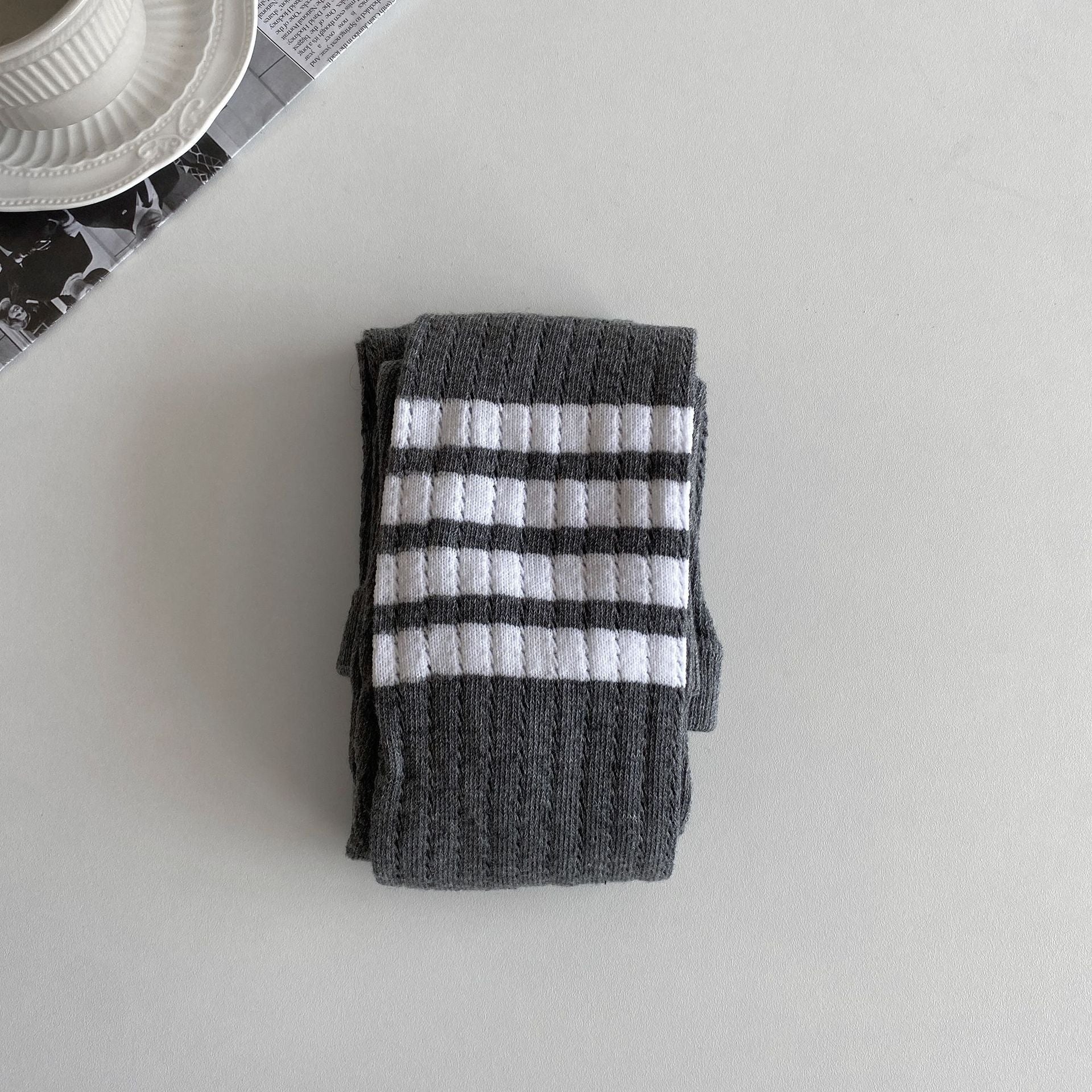 SPRING AND AUTUMN WEAR SKINNY ELASTIC FOUR-BAR BOTTOM KNITTED SOCKS PANTYHOSE
