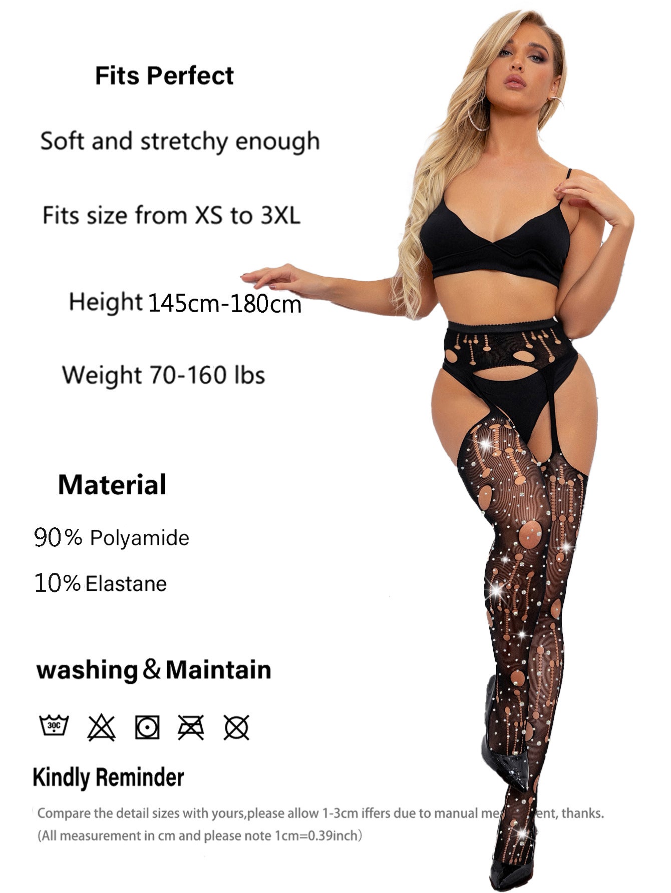 FASHION INS OPEN CROTCH WITH DRILL FISHNET TIGHT HOLLOW PANTIES HOT DIAMOND SOCKS PANTYHOSE