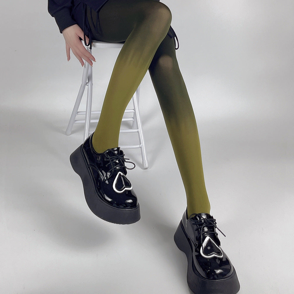 FASHION 80D GRADUAL CHANGE COLOR VELVET PANTYHOSE
