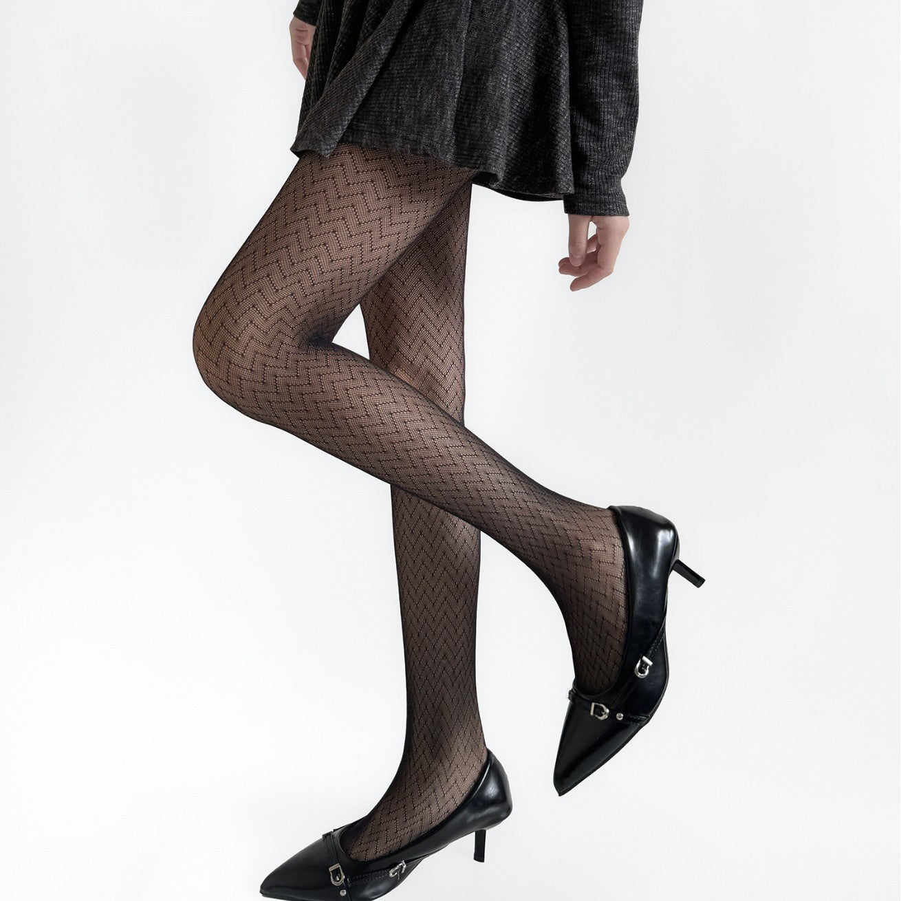 FASHION TWILL WAVY HIGH ELASTIC AND THIN ANTI-STRIPPING LEGGINGS PANTYHOSE
