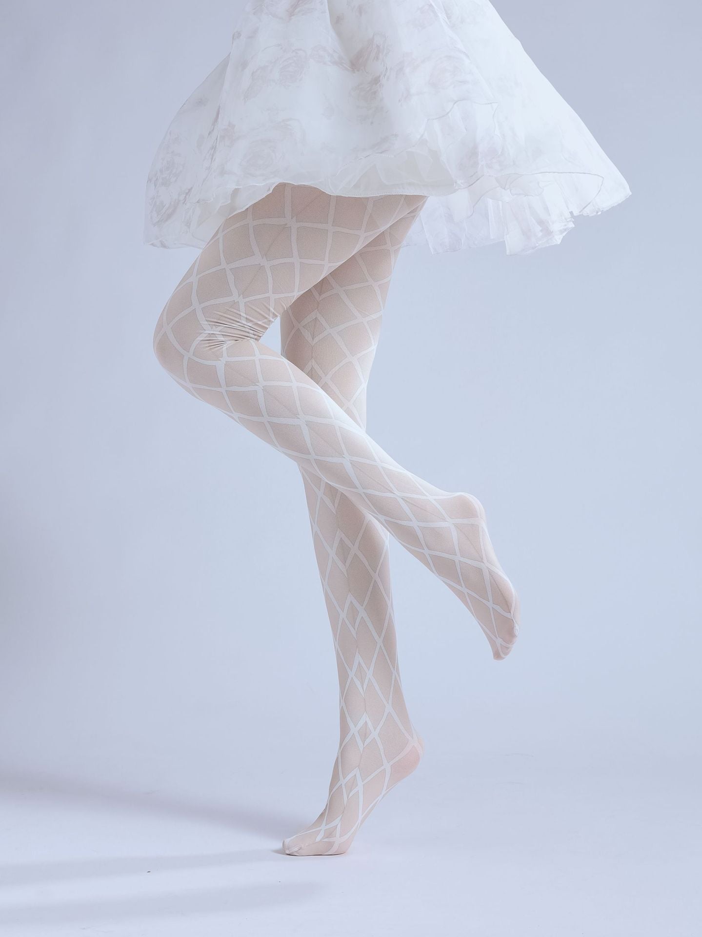 FASHION AUTUMN RETRO LOLI COS LEGGINGS MESH PRINT PANTYHOSE