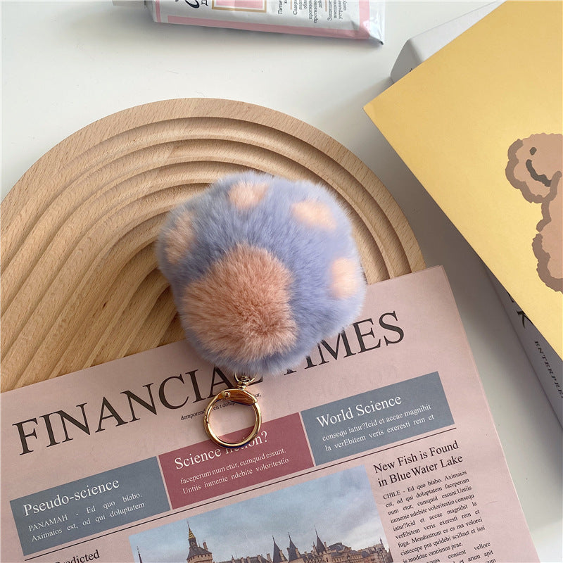 CUTE CARTOON CAT PAW FUR KEYCHAIN ACCESSORY