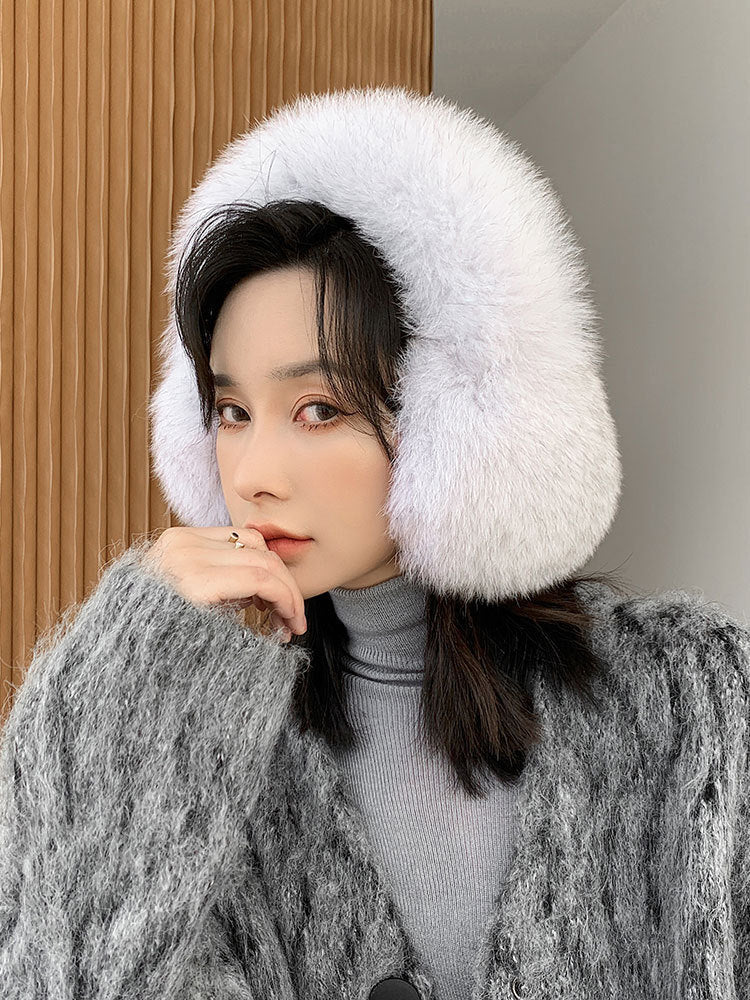 LUXURY REAL FOX FUR EAR MUFFS - WARM WINTER ACCESSORY