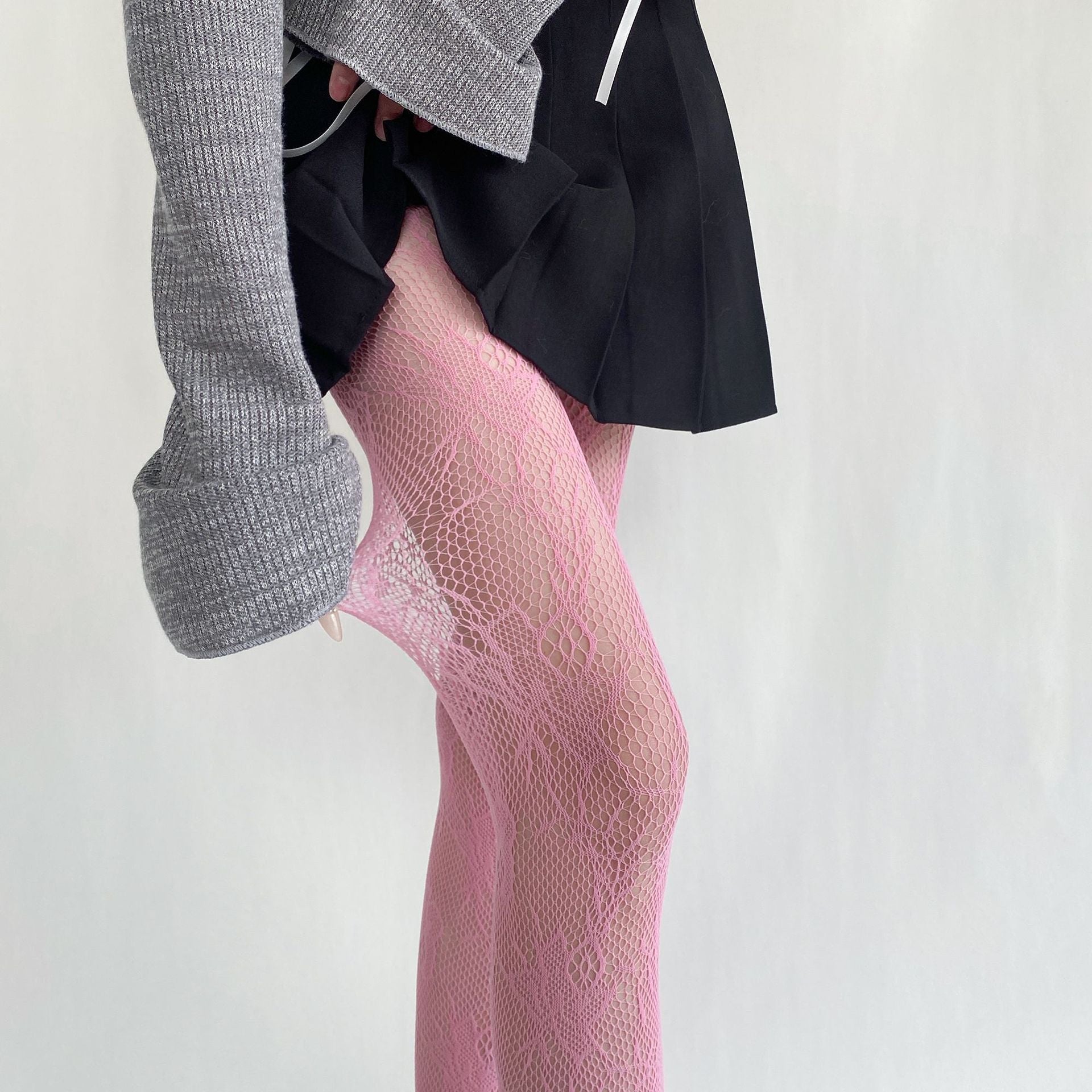 FASHION FLORAL VINTAGE VINE HOLLOW LACE BOTTOM PANTYHOSE LOLITA PANTYHOSE