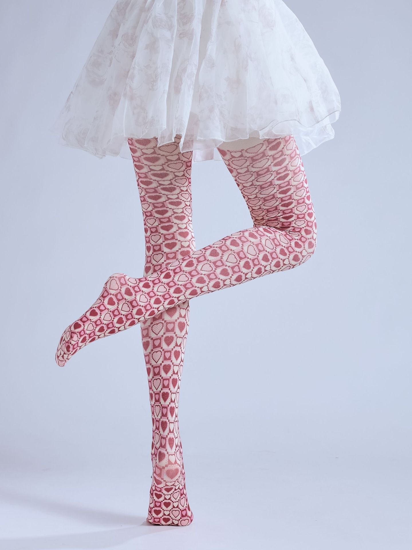 CARTOON LOVE PRINT SWEET GIRL LEGGINGS PANTYHOSE