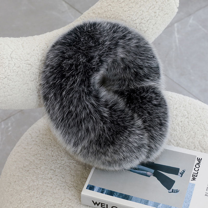 LUXURY REAL FOX FUR EAR MUFFS - WARM WINTER ACCESSORY