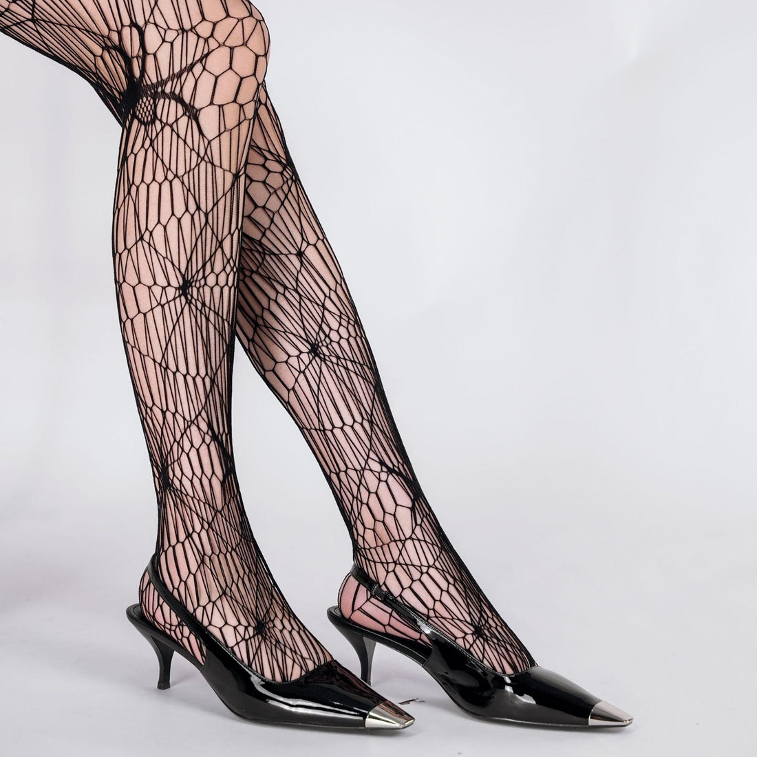 JK SOCKS THIN HOLLOW SPIDER WEB BOTTOM SOCKS PANTYHOSE