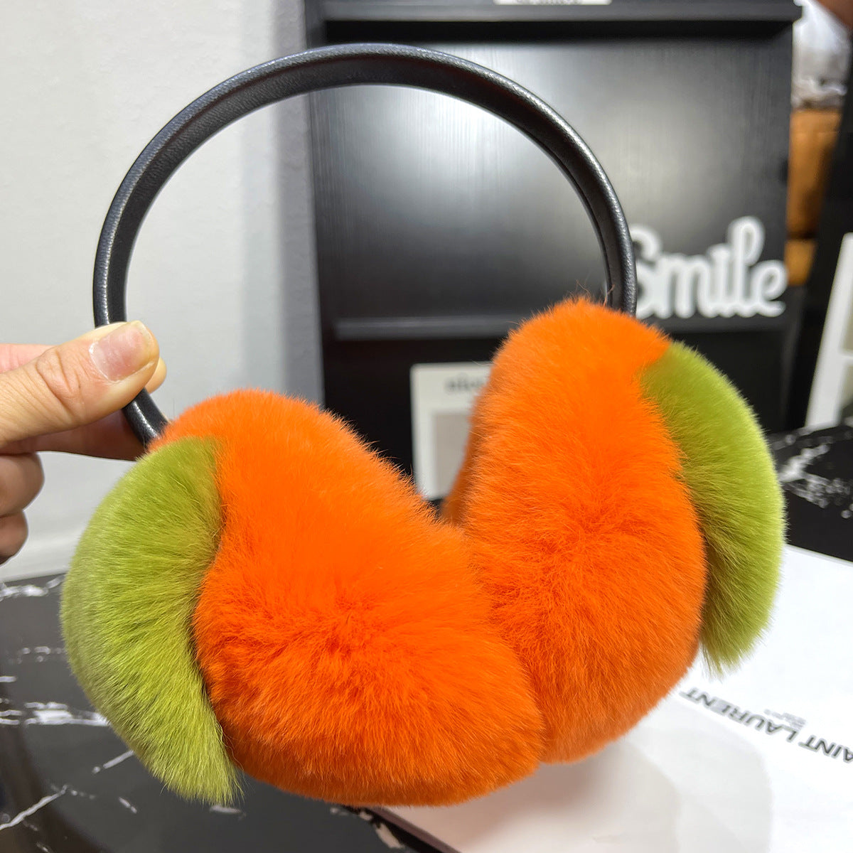 COZY REAL RABBIT FUR EAR MUFFS - WINTER WARMTH