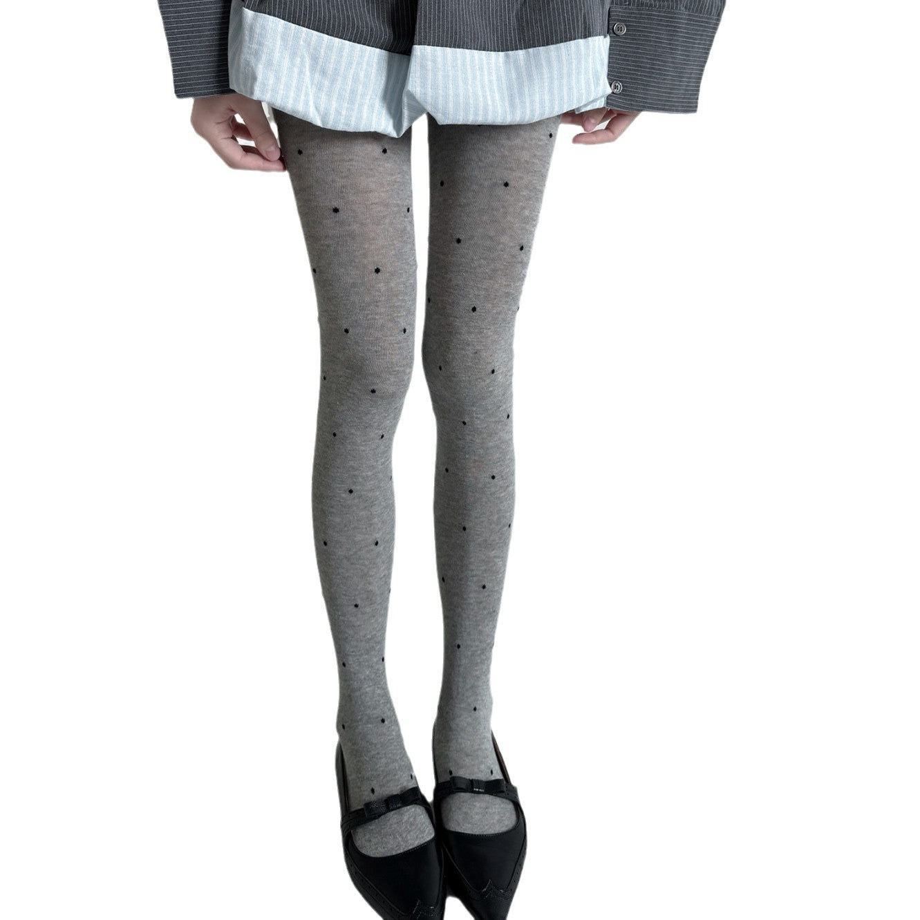 RETRO POLKA DOT JACQUARD PANTYHOSE