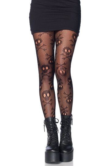 PIRATE BOOTY SKULL NET PANTYHOSE