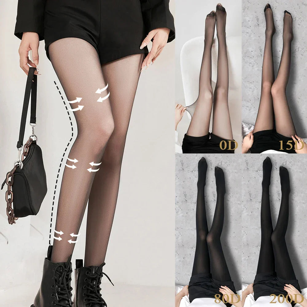 SLEEK SILK PANTYHOSE - SHEER ELEGANCE AND COMFORT