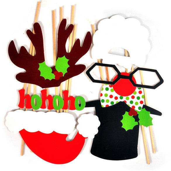 NEW FASHION 17PCS AND 47PCS DIY PROPS WEDDING MOUSTACHE LIPS CHRISTMAS PARTY MASK