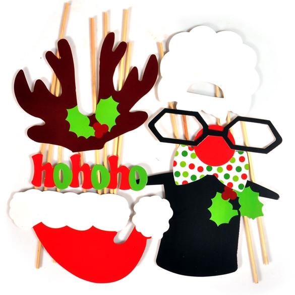 NEW FASHION 17PCS AND 47PCS DIY PROPS WEDDING MOUSTACHE LIPS CHRISTMAS PARTY MASK