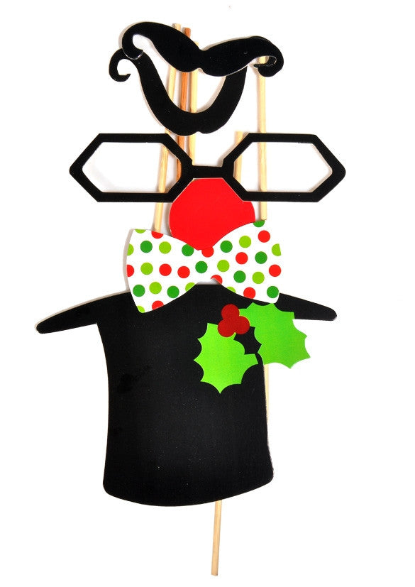 NEW FASHION 17PCS AND 47PCS DIY PROPS WEDDING MOUSTACHE LIPS CHRISTMAS PARTY MASK