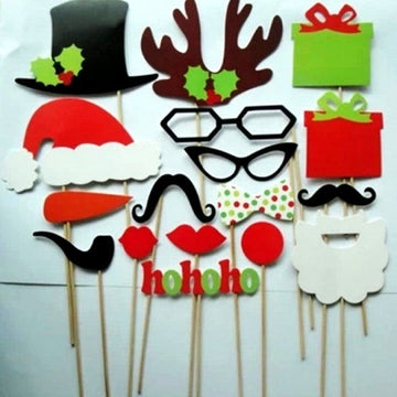 NEW FASHION 17PCS AND 47PCS DIY PROPS WEDDING MOUSTACHE LIPS CHRISTMAS PARTY MASK