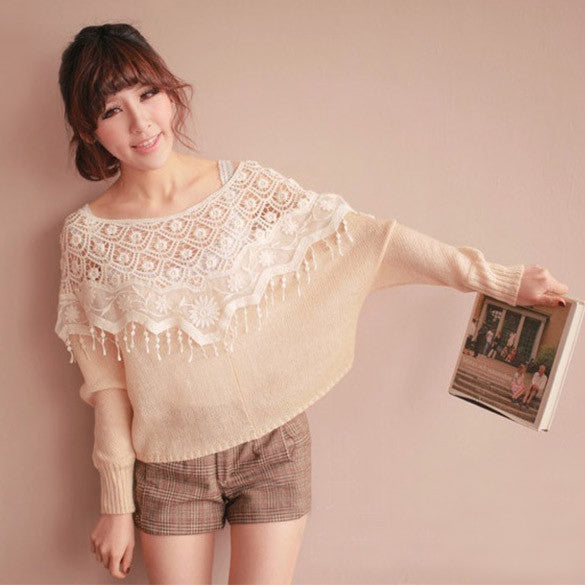 Mesh Hollow Crochet Lace Knit Shawl Cape Shawl Tank Top Vest