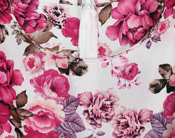 Women Casual Floral Printed Long Sleeve Long Dress
