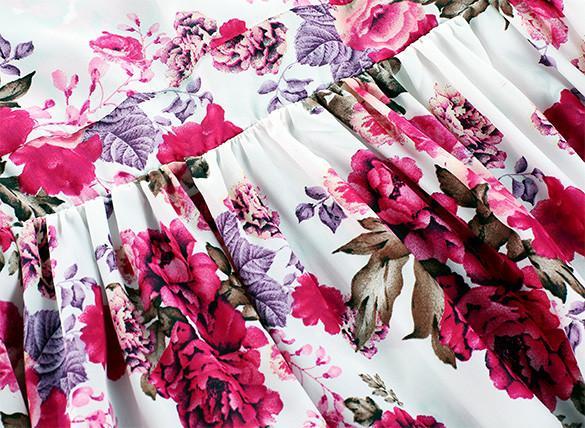 Women Casual Floral Printed Long Sleeve Long Dress