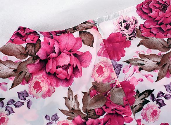 Women Casual Floral Printed Long Sleeve Long Dress