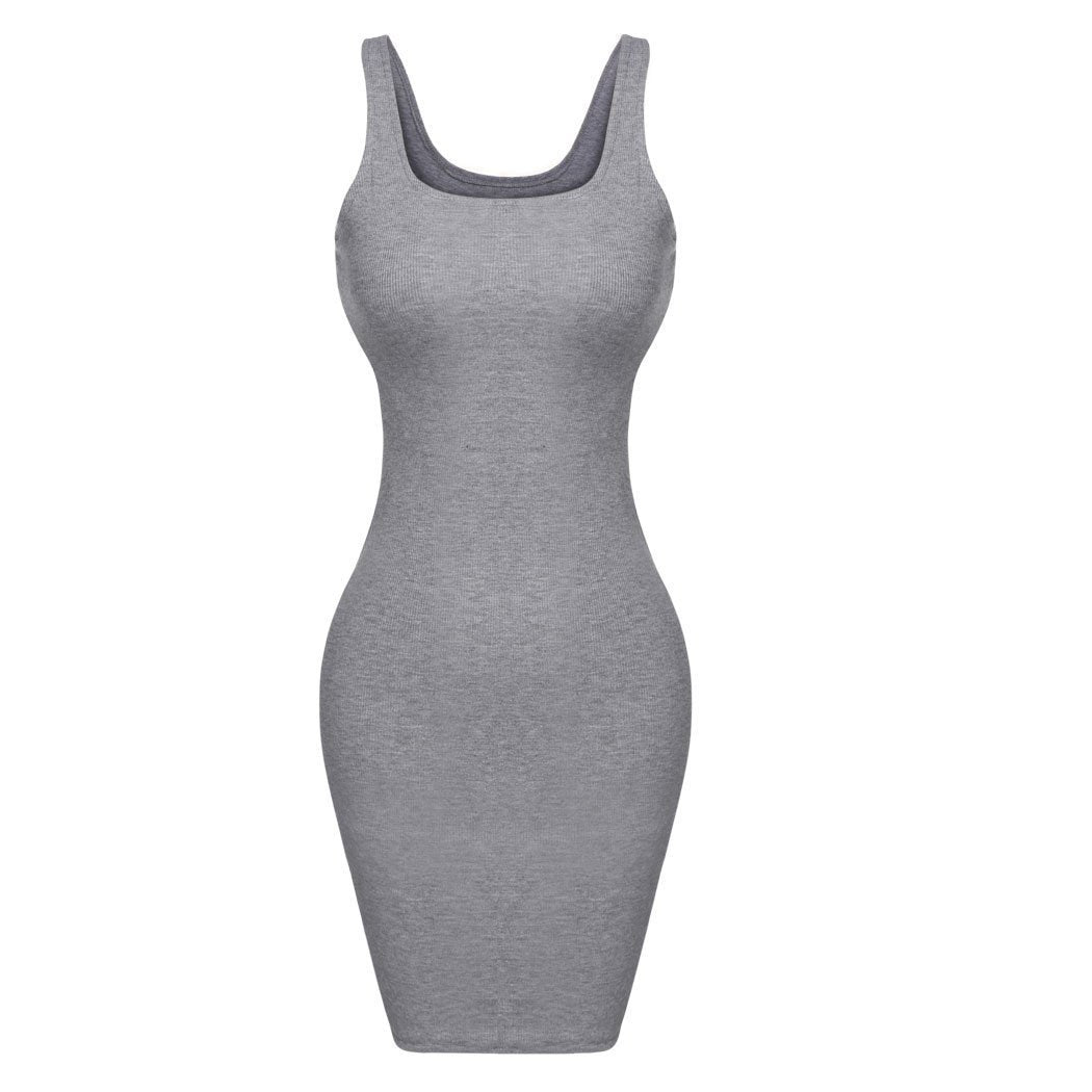 Women O Neck Bodycon Tank Dress
